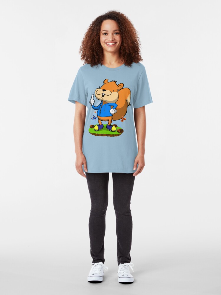 Alternate view of A very bad fur day. Slim Fit T-Shirt