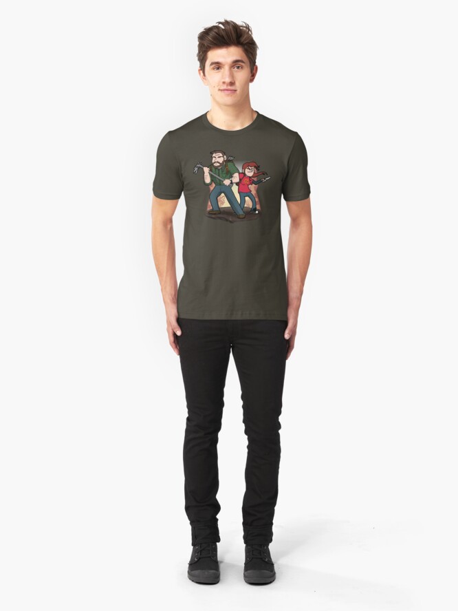 Alternate view of Post-Apocalyptic Dynamic Duo! Slim Fit T-Shirt