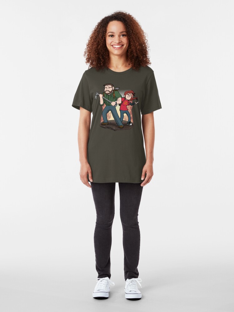 Alternate view of Post-Apocalyptic Dynamic Duo! Slim Fit T-Shirt