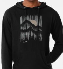 Ein Wolf in der Nacht ... Leichter Hoodie