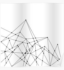Geometrische Berge Poster