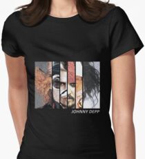 Johnny Depp Characters Women's Fitted T-Shirt
