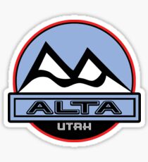 ALTA UTAH Mountain Skiing Art Sticker