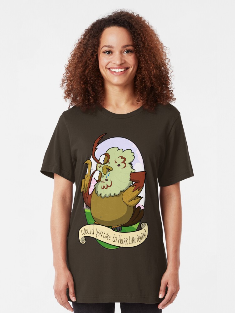Alternate view of Would you like to hurrrr that again...? Slim Fit T-Shirt