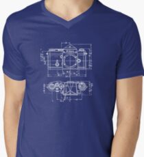 Vintage Photography: Nikon Blueprint Men's V-Neck T-Shirt