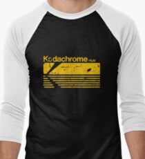 Vintage Photography: Kodak Kodachrome - Yellow Men's Baseball ¾ T-Shirt