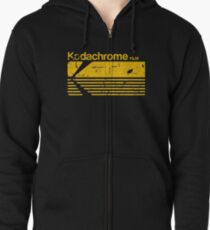 Vintage Photography: Kodak Kodachrome - Yellow Zipped Hoodie