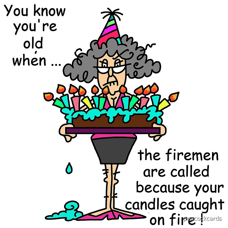  Elderly Lady Birthday  Candles  Humor  by peacockcards 