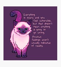 Anxiety Encouragement Galaxy Cat Photographic Print