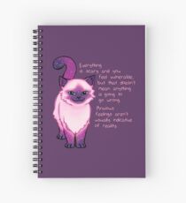 Anxiety Encouragement Galaxy Cat Spiral Notebook