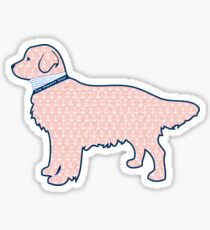 Faded Nantucket Red Nautical Preppy Retriever Dog Sticker