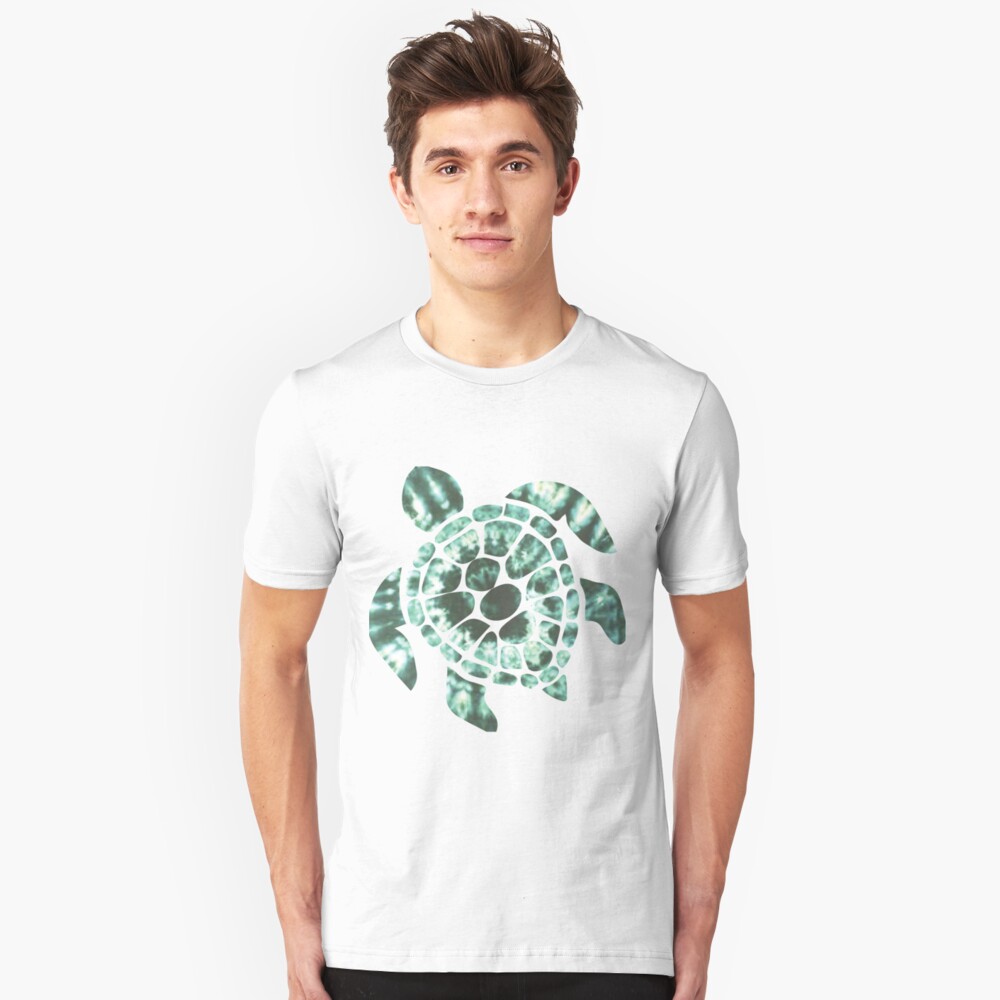 Tie Dye Sea Turtle 2 Camiseta ajustada