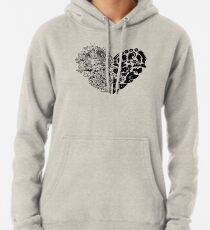 Heart Doodles and Scribbles Pullover Hoodie