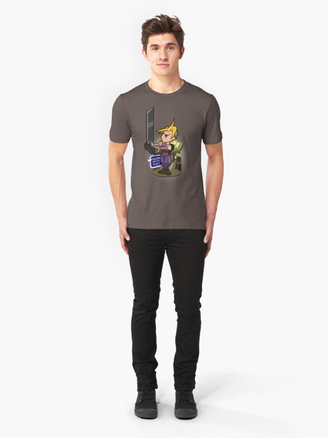 Alternate view of Low poly hero Slim Fit T-Shirt