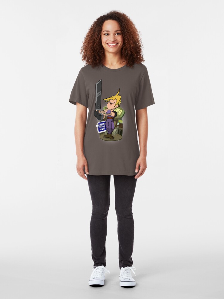 Alternate view of Low poly hero Slim Fit T-Shirt