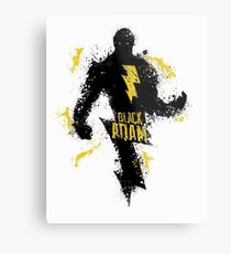 Black Adam Splatter Art Metal Print