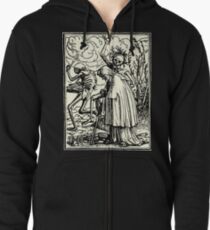 Dance of Death, Dance of macabre (Holbein) Zipped Hoodie