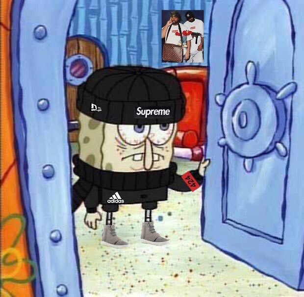 "SpongeBob supreme hypebeast" Stickers by jwilks15 | Redbubble