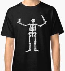 Black Sails Pirate Flag White Skeleton Classic T-Shirt