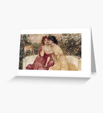 Sappho and Erinna in a Garden at Mytilene - Simeon Solomon - 1864 Greeting Card