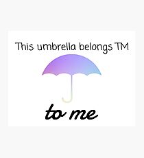 HIMYM Regenschirm Zitat Fotodruck
