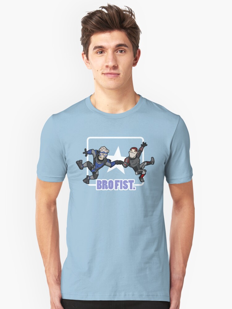 Alternate view of Bro's 4 life - Mass Effect Slim Fit T-Shirt