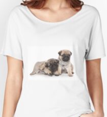 Funny cute pug puppies Women's Relaxed Fit T-Shirt
