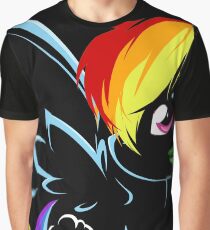 Rainbow Dash Black Graphic T-Shirt