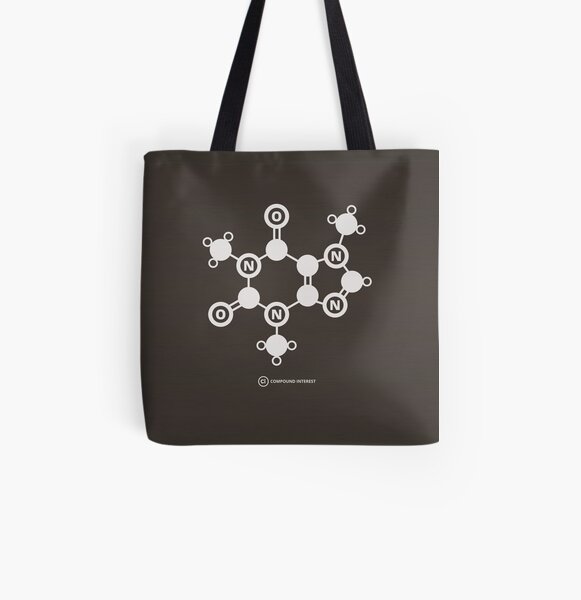 Caffeine All Over Print Tote Bag