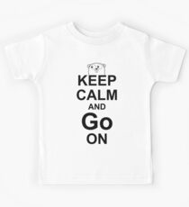 KEEP CALM AND Go ON - Black on White Design for Go Programmers Kids Tee
