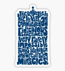 Full of Miracles (blue) Sticker