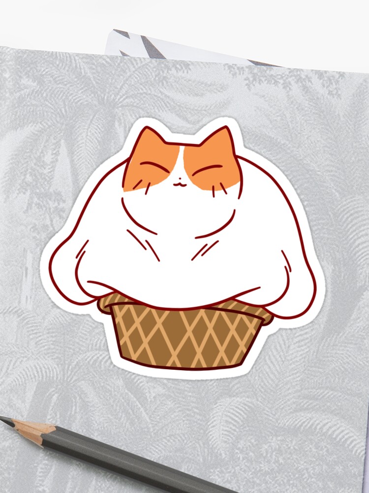 Fat Exotic Shorthair Cat Sticker By Saradaboru Redbubble