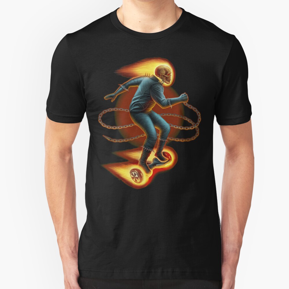 Ghost Rider On A Hoverboard Slim Fit T-Shirt