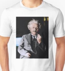 Albert Einstein Farbe s Rohr Unisex T-Shirt