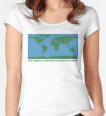 The World's Greatest Planet On Earth - ONE:Print Women's Fitted Scoop T-Shirt
