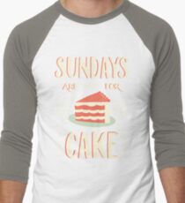 Sundays Are For Cake Men's Baseball ¾ T-Shirt