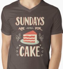 Sundays Are For Cake V-Neck T-Shirt