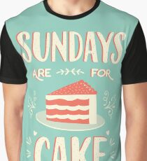 Sonntage sind für Kuchen Grafik T-Shirt