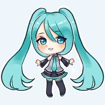 Hatsune Miku Chibi Sticker for Sale by Nerd189