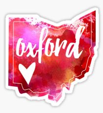 Oxford - Watercolor Heart Ohio Sticker