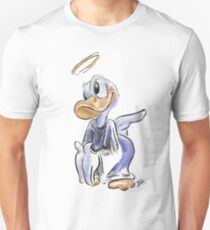 Charcoal and Oil - Angel Donald Duck Unisex T-Shirt