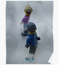 Snowboarding Down the Hill Poster