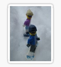 Snowboarding Down the Hill Sticker