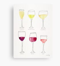Wine Collection Metal Print