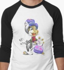 Charcoal and Oil - Jiminy Cricket Men's Baseball ¾ T-Shirt