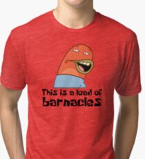 Camiseta de tejido mixto Esta es una carga de lapas - Bob Esponja