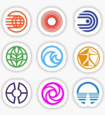 Epcot Center Pavilion Logo Stickers Sticker