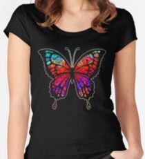 Psychedelic Butterfly Women's Fitted Scoop T-Shirt