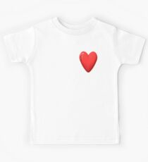 three-dimensional model of the heart valentines Kids Tee