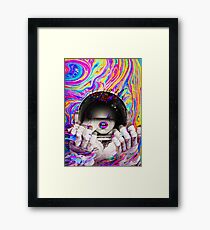 Psychedelic Astronaut (Vintage Effect) Framed Print